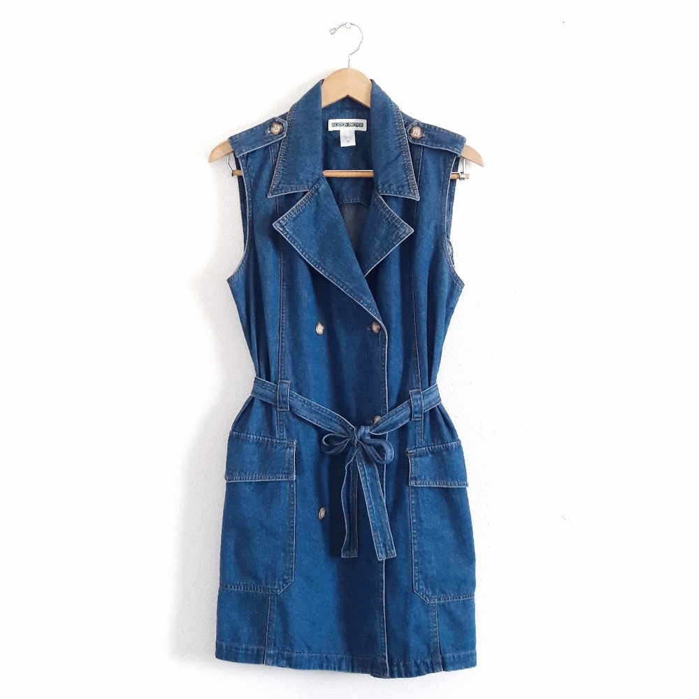 Vintage Boston Proper Collared Denim Dress